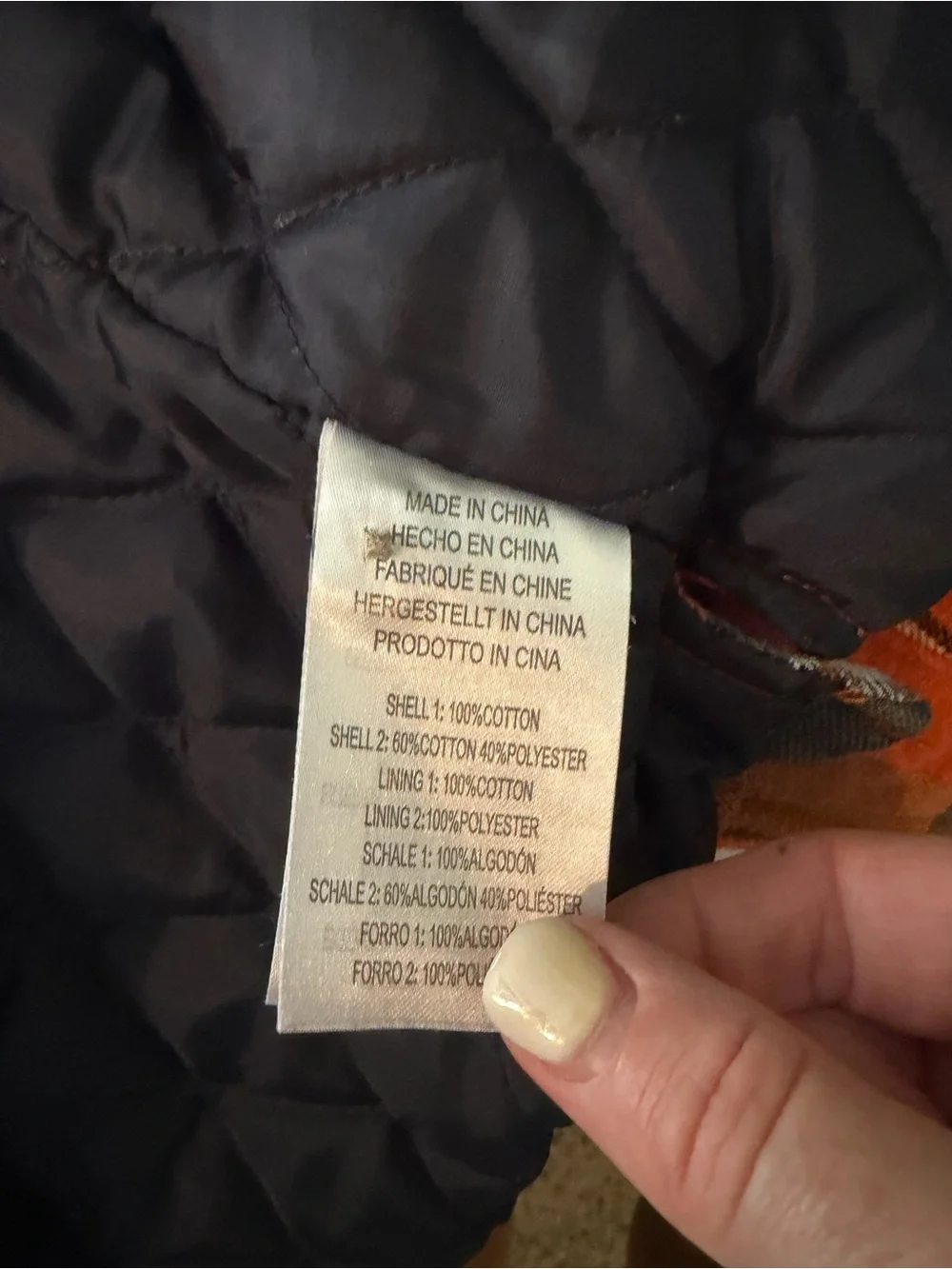 Legendary Whitetails Orange Plaid Hooded Quilted Jacket